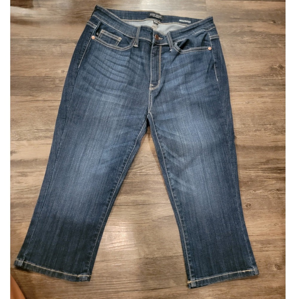 Judy Blue Skinny Fit Capri Jeans Dark Wash Denim Size 11/30 Cropped 1130